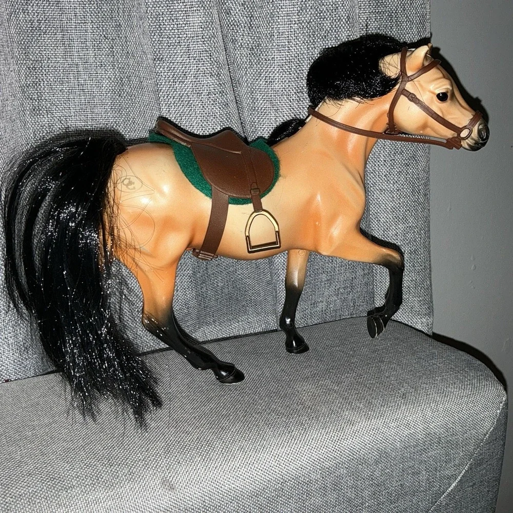 Grand Champions Warmblood Stallion 90s Vintage Horse With Saddle